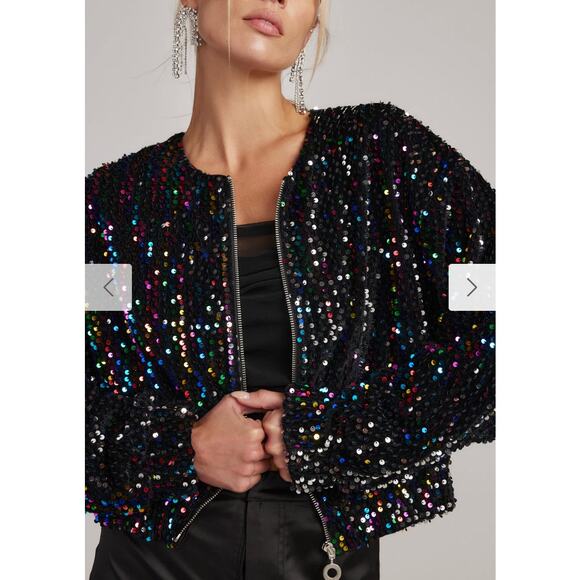 Ozzy Multi Sequin Zip Up Jacket - Picture 8 of 10